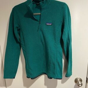 Patagonia Teal Zigzag Fleece Pullover